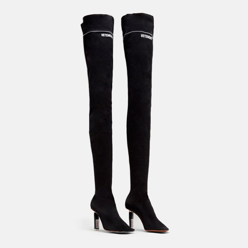 Vêtements thigh high sock boots lighter heels